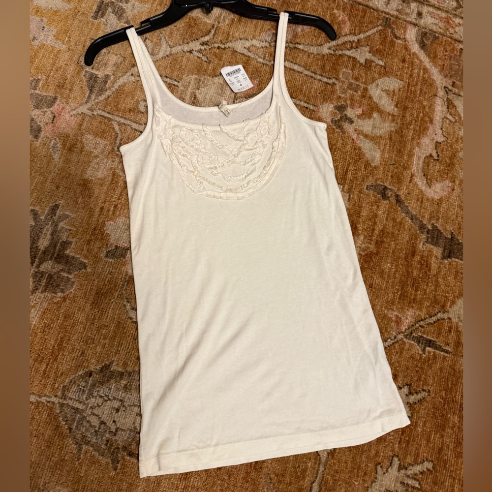 J. Crew Cream Lace Detail Camisole Tank Top New with Tags Womens Medium M
